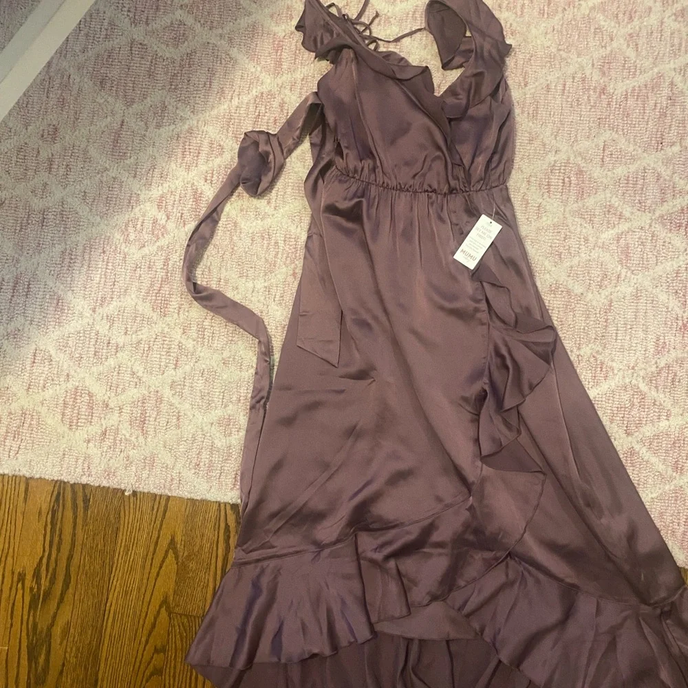 Show Me Your MuMu Lavender Midi Dress - Picture 4 of 7